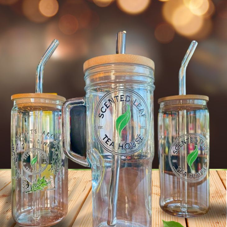Scented Leaf Glass Tumblers
