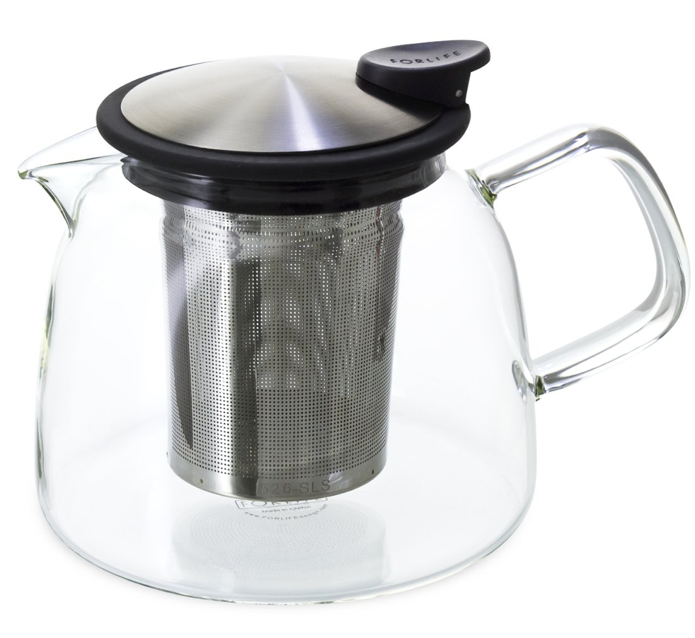 Bell Glass Teapot with Basket Infuser 24 oz